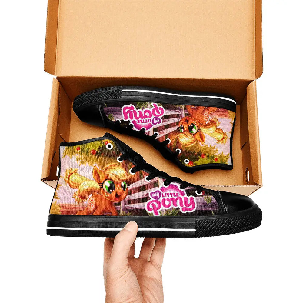 My Little Pony Friendship Is Magic Applejack Custom High Top Sneakers Shoes