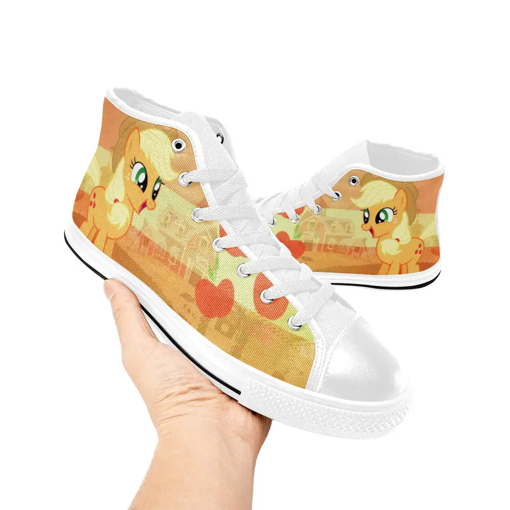 My Little Pony Friendship Is Magic Applejack Custom High Top Sneakers Shoes