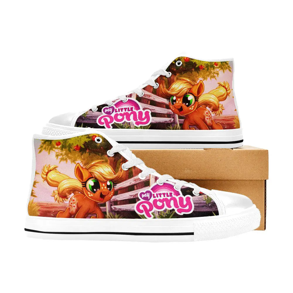 My Little Pony Friendship Is Magic Applejack Custom High Top Sneakers Shoes