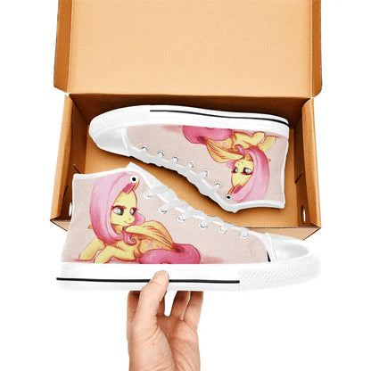 My Little Pony Friendship Is Magic Fluttershy Custom High Top Sneakers Shoes