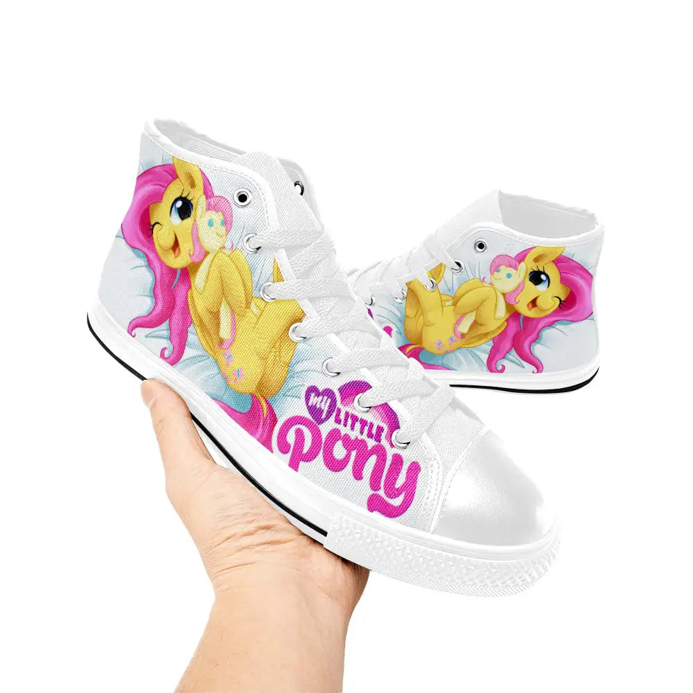 My Little Pony Friendship Is Magic Fluttershy Custom High Top Sneakers Shoes