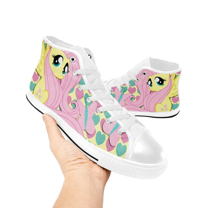 My Little Pony Friendship Is Magic Fluttershy Custom High Top Sneakers Shoes