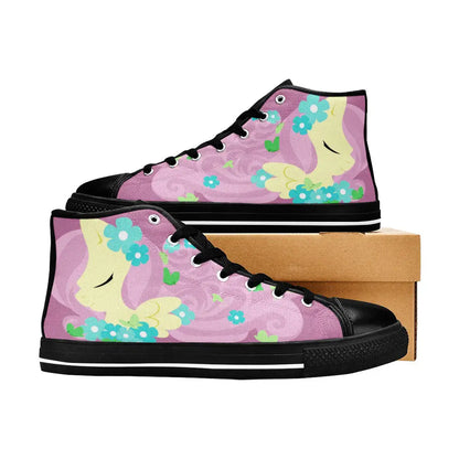 My Little Pony Friendship Is Magic Fluttershy Custom High Top Sneakers Shoes