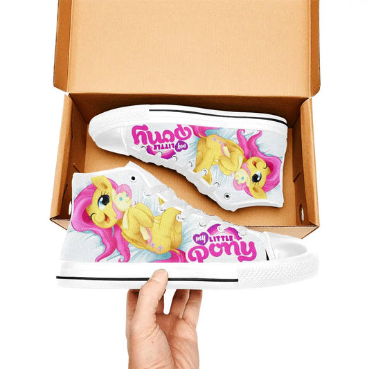 My Little Pony Friendship Is Magic Fluttershy Custom High Top Sneakers Shoes