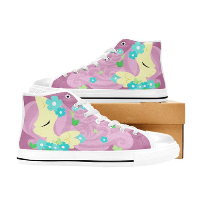 My Little Pony Friendship Is Magic Fluttershy Custom High Top Sneakers Shoes