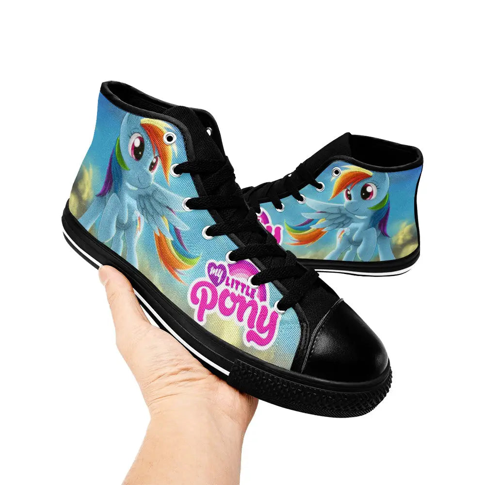 My Little Pony Friendship Is Magic Rainbow Dash Custom High Top Sneakers Shoes