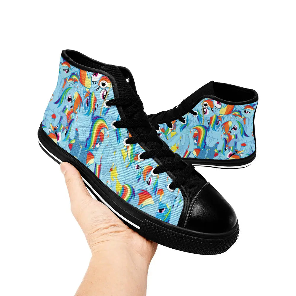 My Little Pony Friendship Is Magic Rainbow Dash Custom High Top Sneakers Shoes