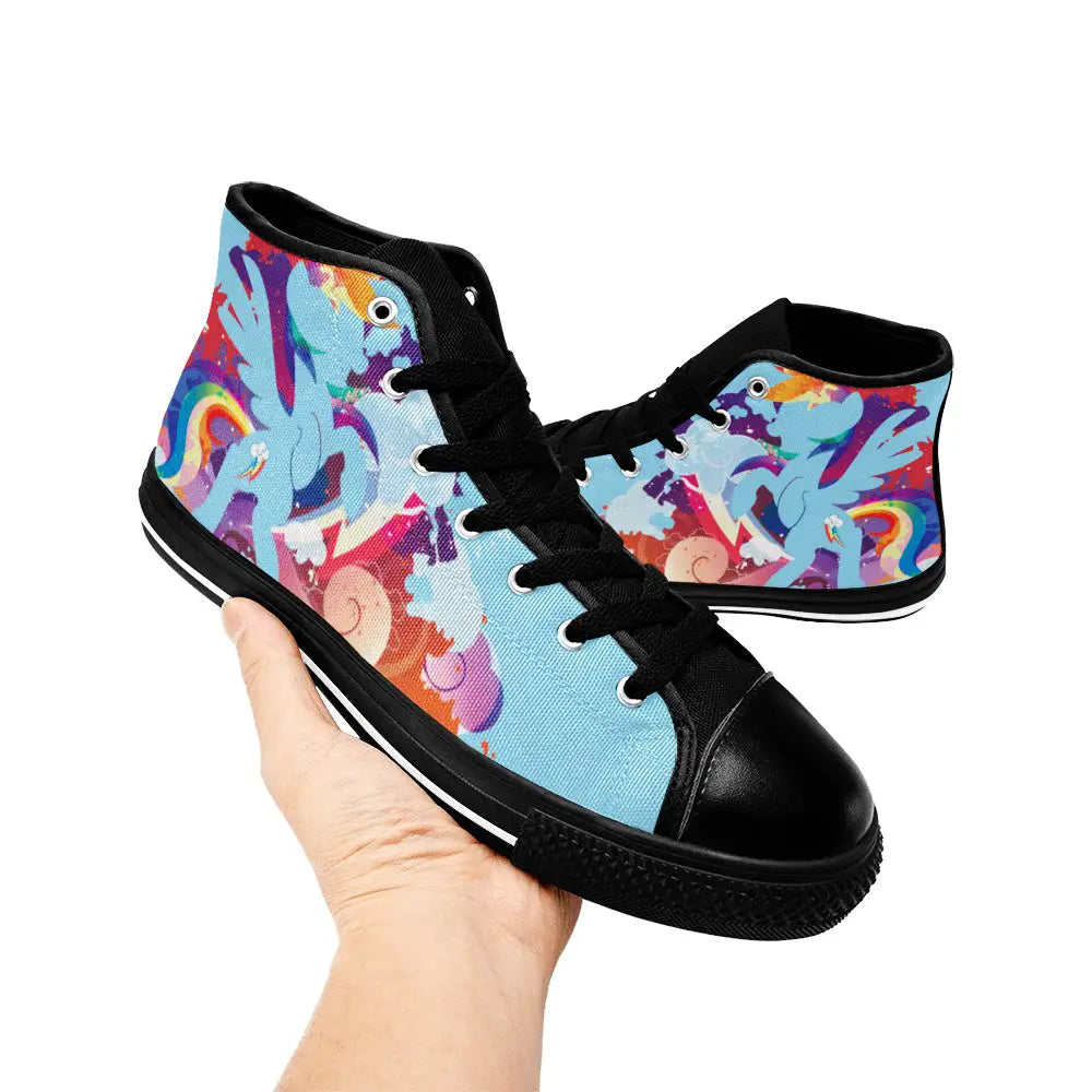 My Little Pony Friendship Is Magic Rainbow Dash Custom High Top Sneakers Shoes