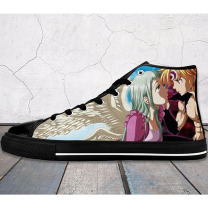 Nanatsu No Taizai Deadly Sins Meliodas Elizabeth Shoes High Top Sneakers