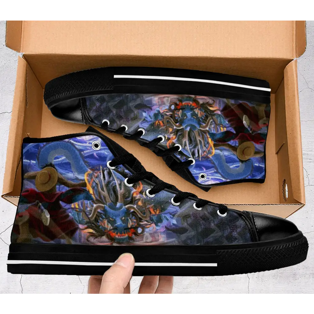 One Piece Anime Straw Hat vs Kaido Shoes High Top Sneakers