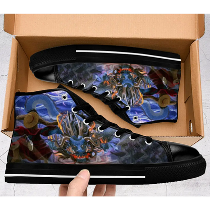 One Piece Anime Straw Hat vs Kaido Shoes High Top Sneakers