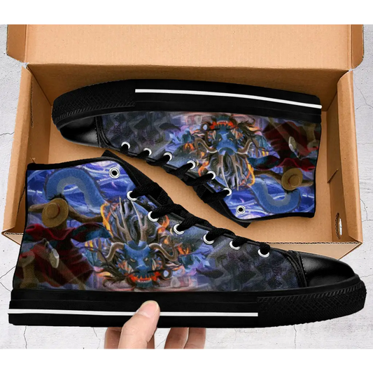 One Piece Anime Straw Hat vs Kaido Shoes High Top Sneakers