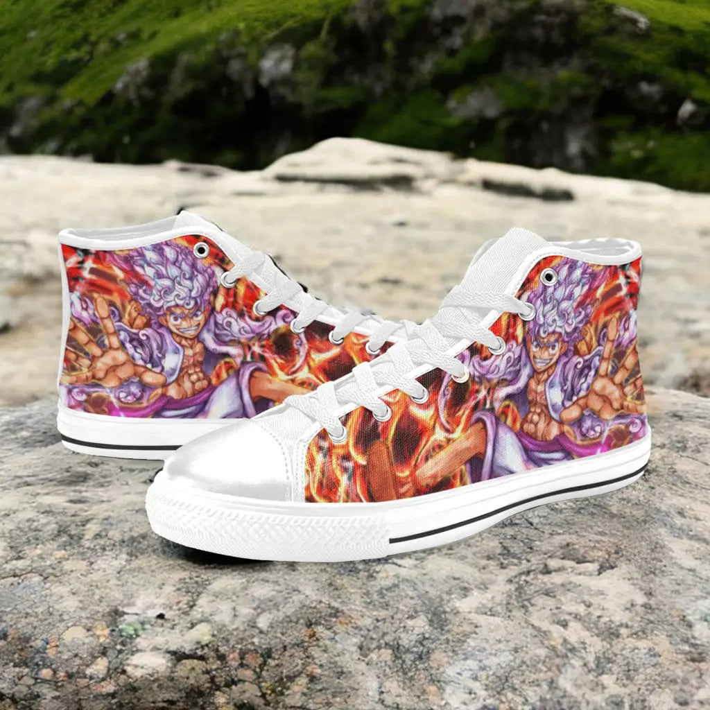 One Piece Straw Hat Monkey D Luffy Gear 5 Custom High Top Sneakers Shoes