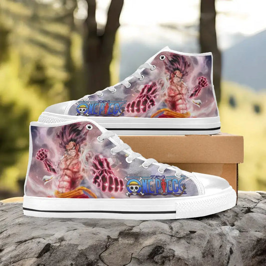 One Piece Straw Hat Monkey D Luffy Snakeman Gear Fourth Custom High Top Sneakers Shoes