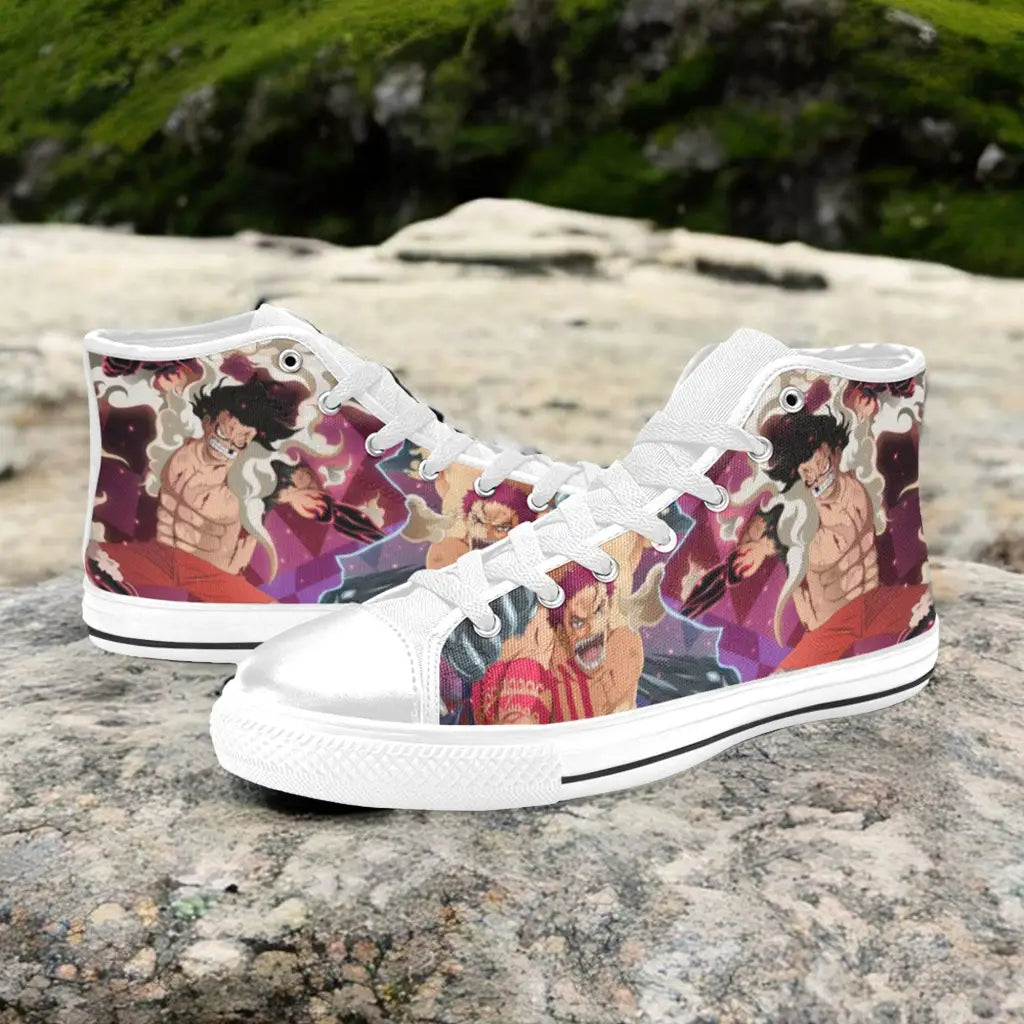 One Piece Straw Hat Monkey D Luffy vs Katakuri Custom High Top Sneakers Shoes