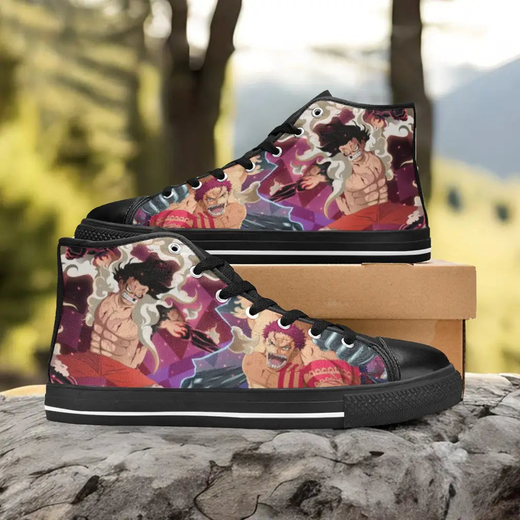 One Piece Straw Hat Monkey D Luffy vs Katakuri Custom High Top Sneakers Shoes