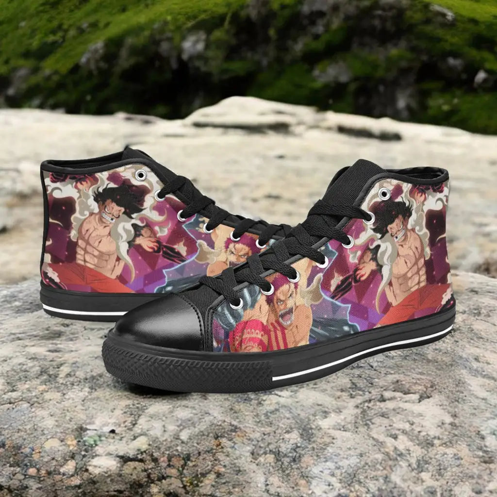 One Piece Straw Hat Monkey D Luffy vs Katakuri Custom High Top Sneakers Shoes