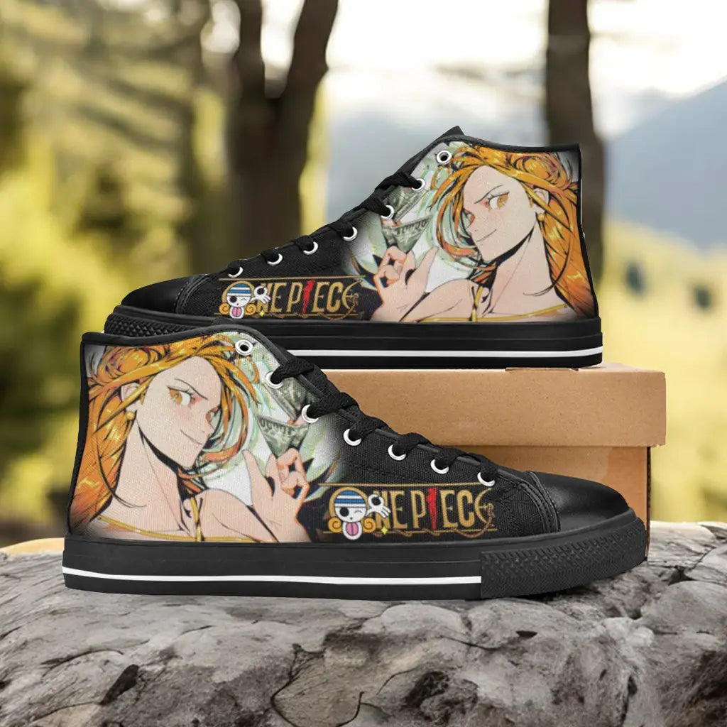 One Piece Straw Hat Nami Custom High Top Sneakers Shoes