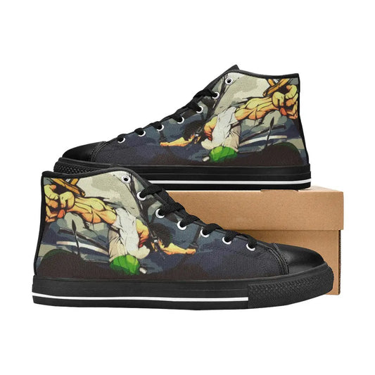 One Piece Straw Hat Pirates Mugiwara Crew Roronoa Zoro Shoes High Top Sneakers