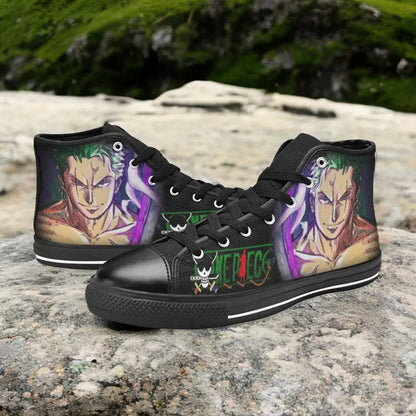 One Piece Straw Hat Roronoa Zoro Custom High Top Sneakers Shoes