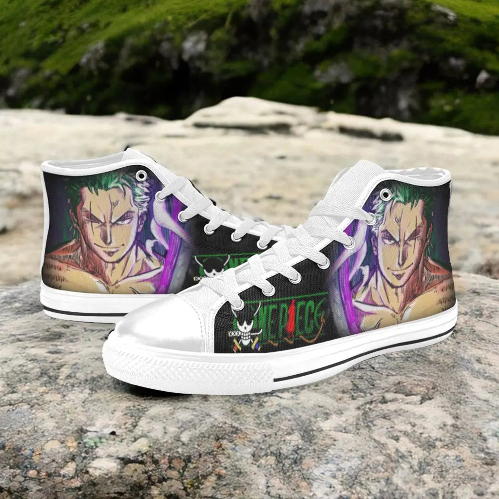 One Piece Straw Hat Roronoa Zoro Custom High Top Sneakers Shoes