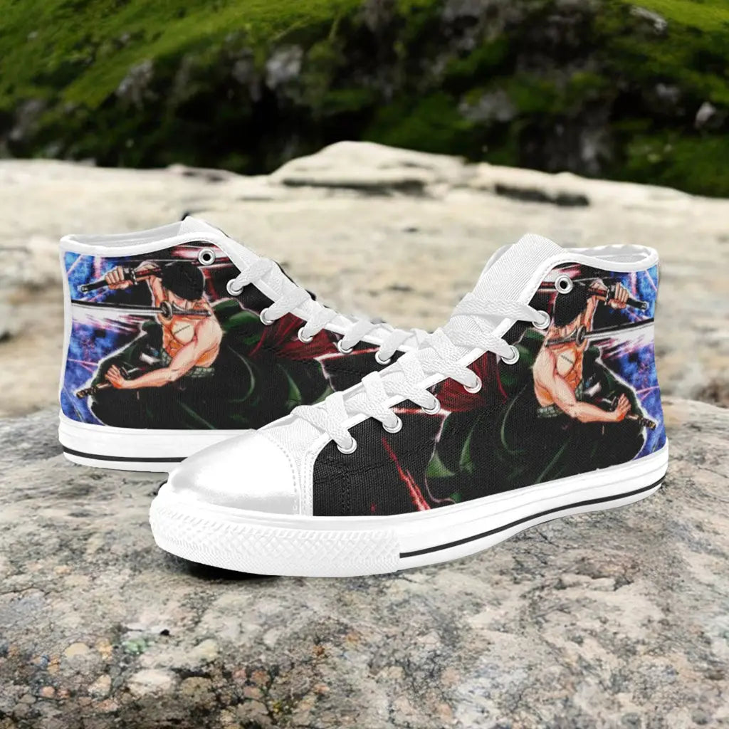 One Piece Straw Hat Roronoa Zoro Custom High Top Sneakers Shoes