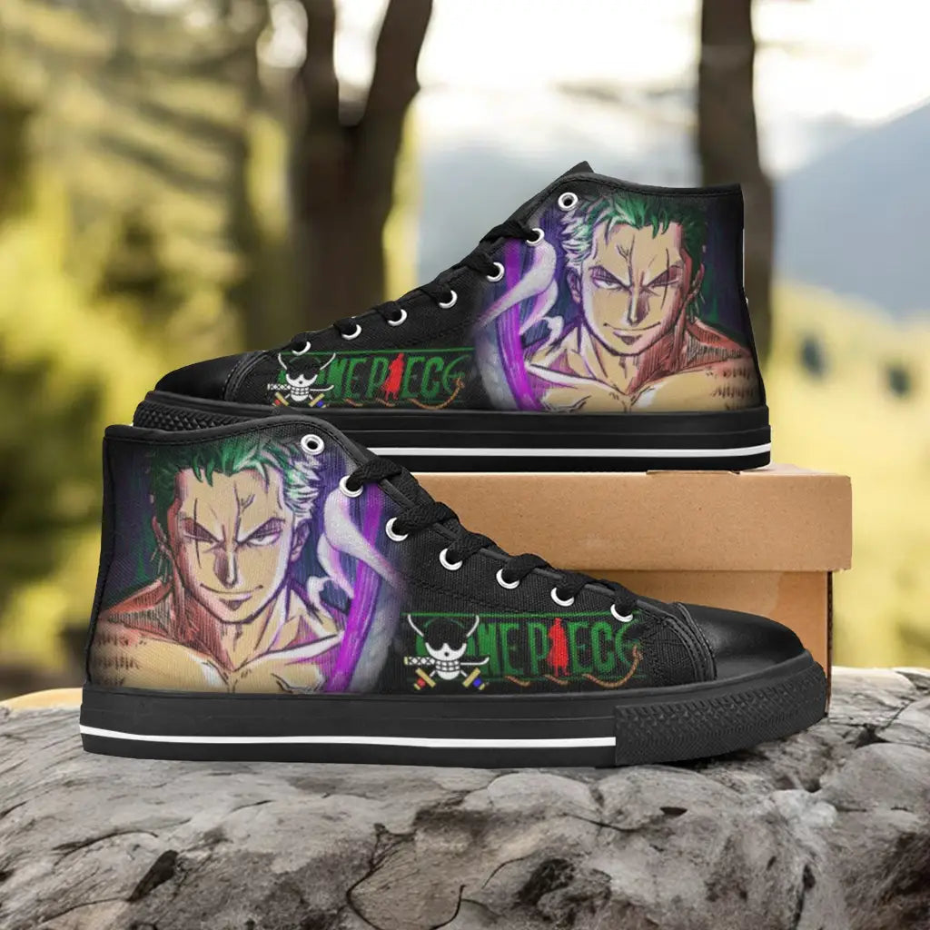 One Piece Straw Hat Roronoa Zoro Custom High Top Sneakers Shoes