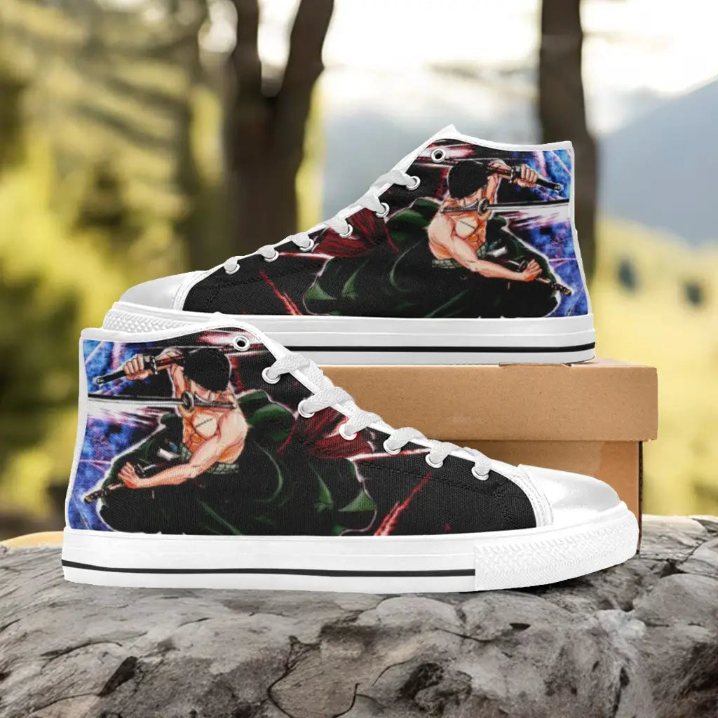 One Piece Straw Hat Roronoa Zoro Custom High Top Sneakers Shoes