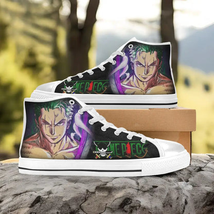 One Piece Straw Hat Roronoa Zoro Custom High Top Sneakers Shoes