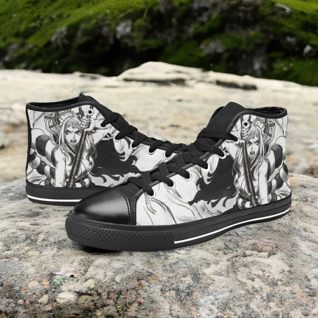 One Piece Straw Hat Yamato Custom High Top Sneakers Shoes