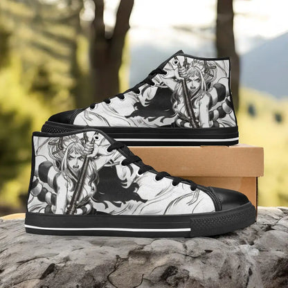 One Piece Straw Hat Yamato Custom High Top Sneakers Shoes