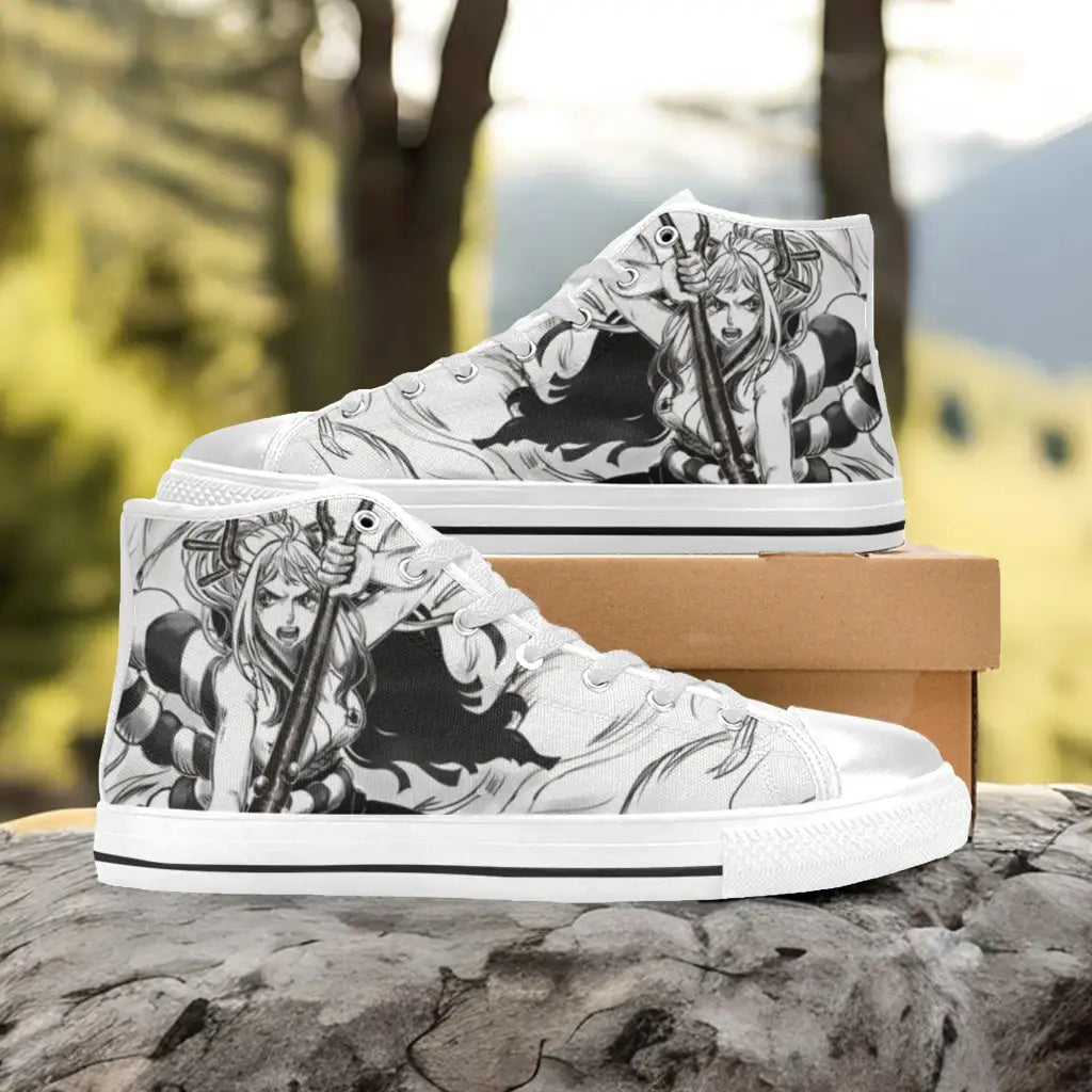 One Piece Straw Hat Yamato Custom High Top Sneakers Shoes