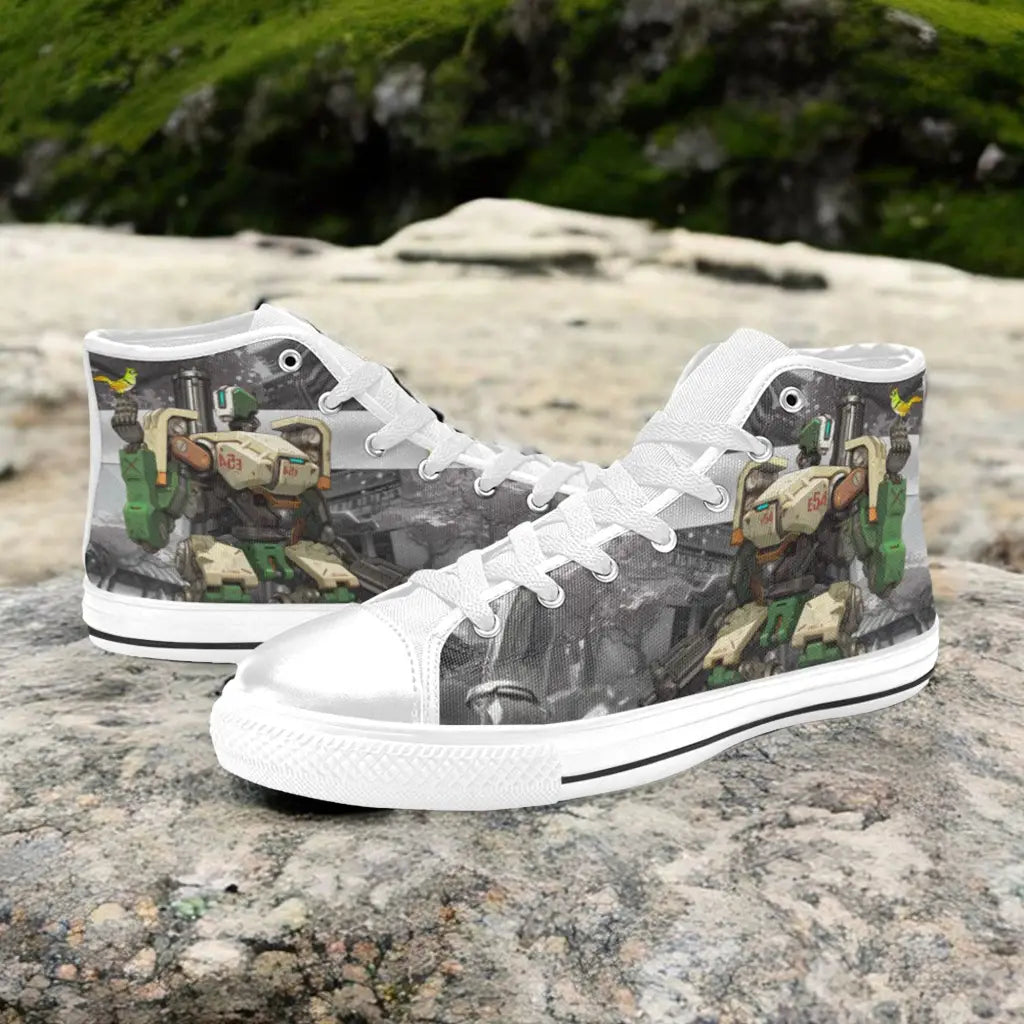 Overwatch Bastion Custom High Top Sneakers Shoes