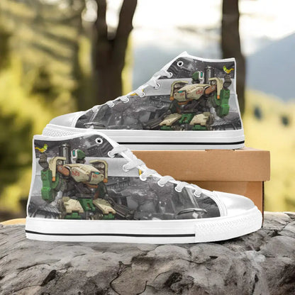 Overwatch Bastion Custom High Top Sneakers Shoes