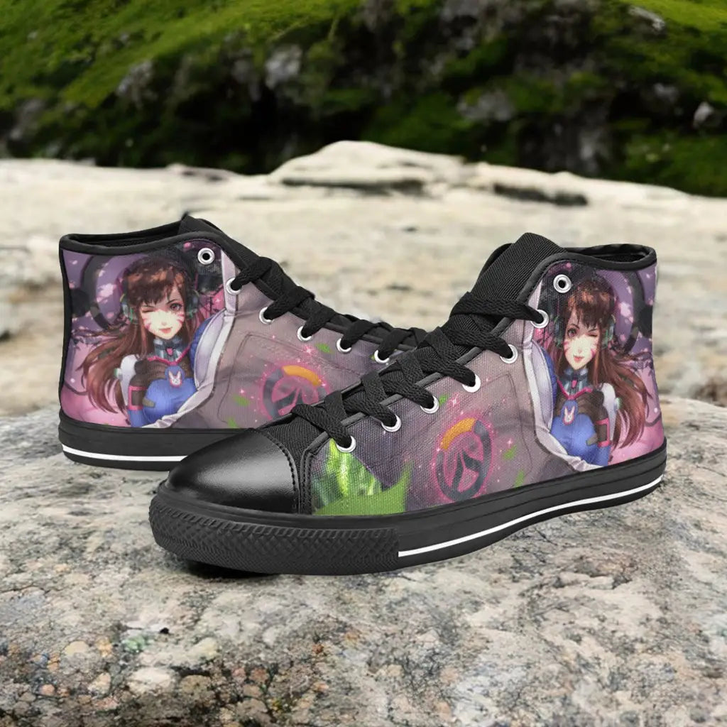 Overwatch D.Va DVa Shoes High Top Sneakers for Kids and Adults -