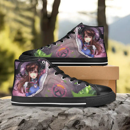 Overwatch D.Va DVa Shoes High Top Sneakers for Kids and Adults -