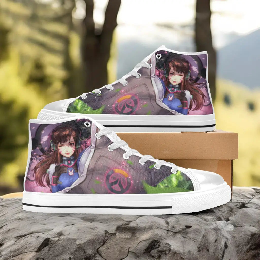 Overwatch D.Va DVa Shoes High Top Sneakers for Kids and Adults -