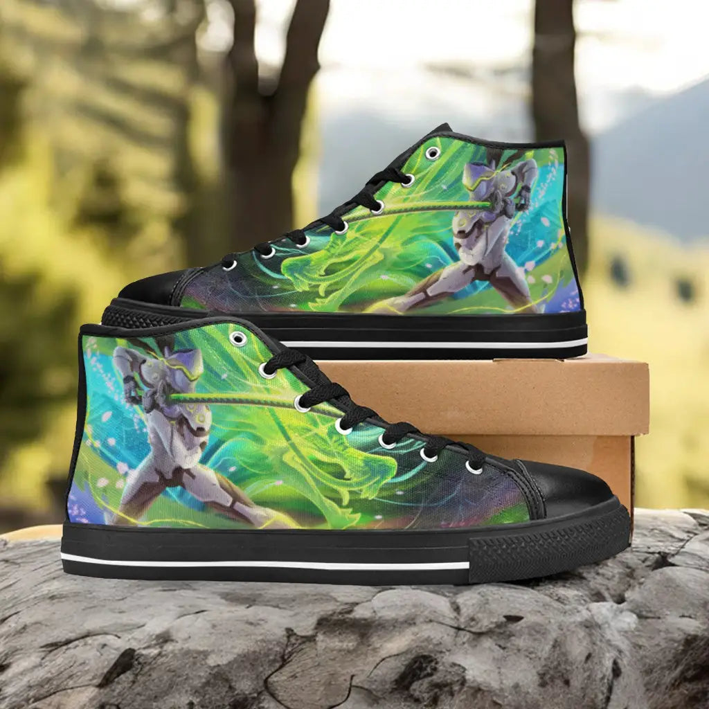 Overwatch Genji Custom High Top Sneakers Shoes