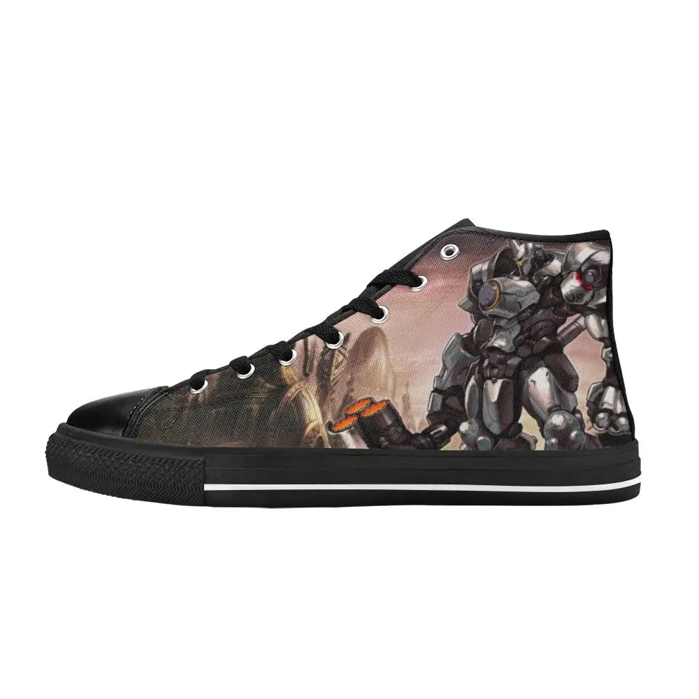 Overwatch Shoes , Overwatch Reinhardt Shoes High Top Sneakers