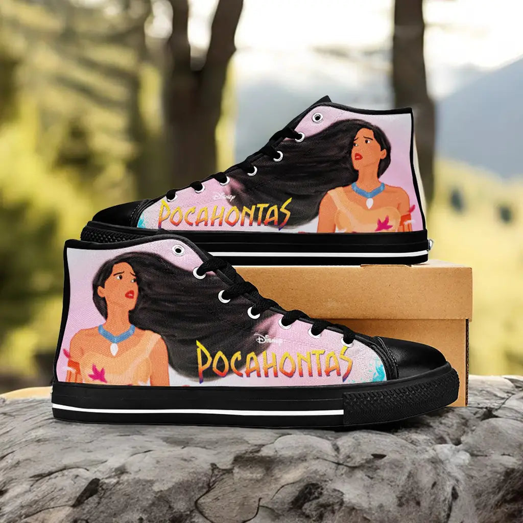 Pocahontas Native American Indian Princess Custom High Top Sneakers Shoes