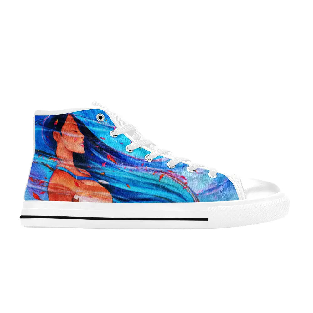 Pocahontas Native American Indian Princess Custom High Top Sneakers Shoes