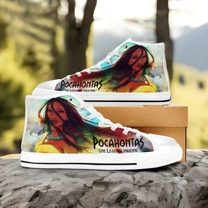 Pocahontas Native American Indian Princess Custom High Top Sneakers Shoes