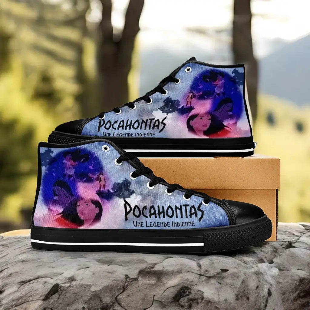 Pocahontas Native American Indian Princess Custom High Top Sneakers Shoes