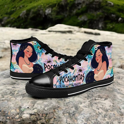 Pocahontas Native American Indian Princess Custom High Top Sneakers Shoes