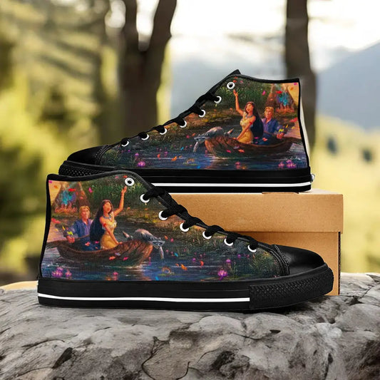 Pocahontas Native American Indian Princess Custom High Top Sneakers Shoes