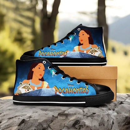 Pocahontas Native American Indian Princess Custom High Top Sneakers Shoes