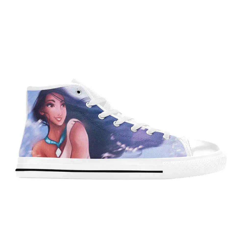 Pocahontas Native American Indian Princess Custom High Top Sneakers Shoes