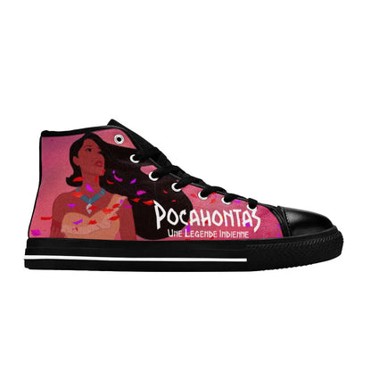 Pocahontas Native American Indian Princess Custom High Top Sneakers Shoes