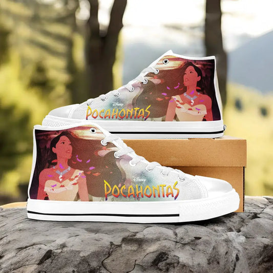 Pocahontas Native American Indian Princess Custom High Top Sneakers Shoes