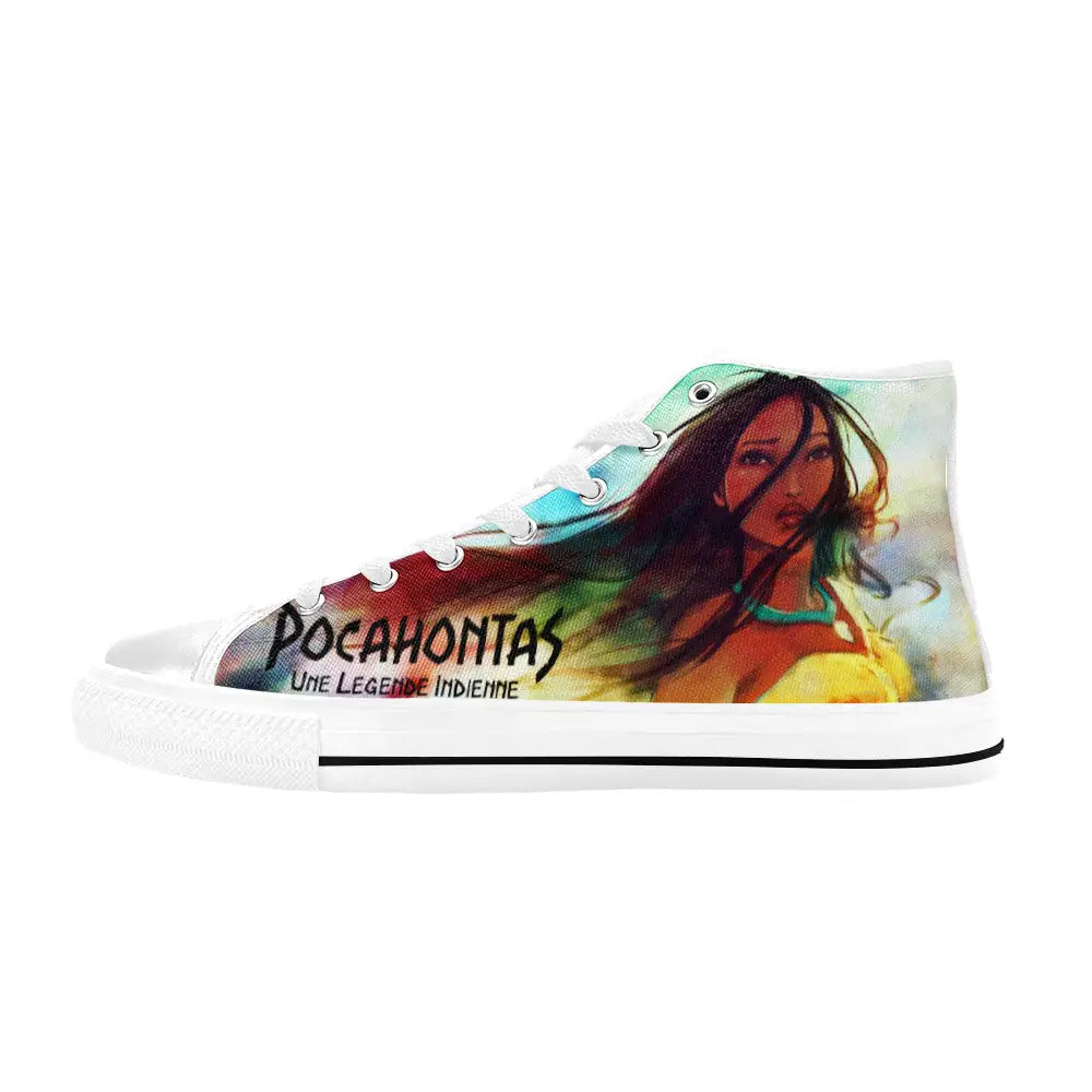 Pocahontas Native American Indian Princess Custom High Top Sneakers Shoes